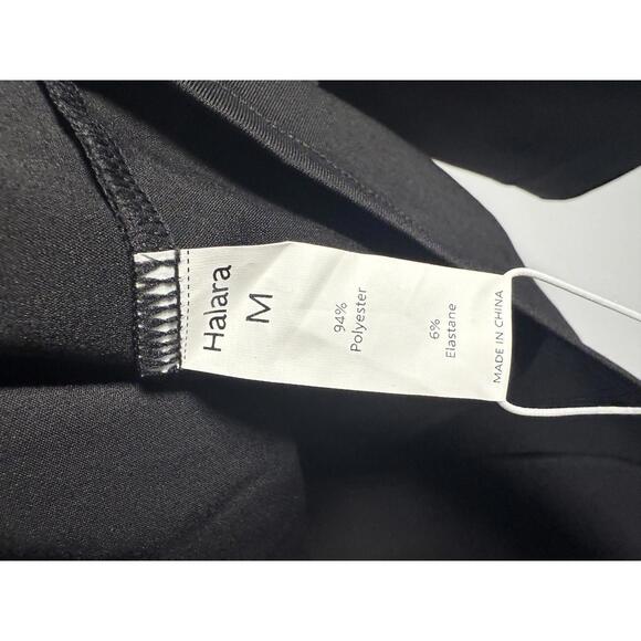NWT Halara Stand Collar Back Long Sleeve Work Blouse Black M - Picture 4 of 13